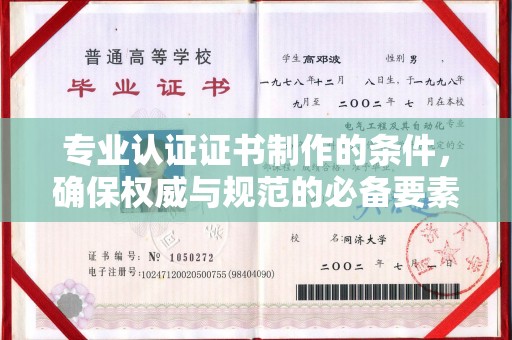 平南专业认证证书制作的条件，确保权威与规范的必备要素